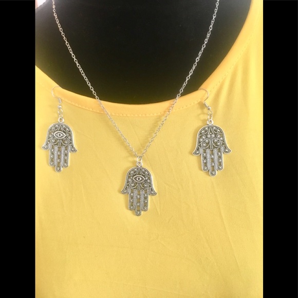 🔥HASMA👁Matching Earrings/Necklace SET 👁🔥 - Picture 6 of 9